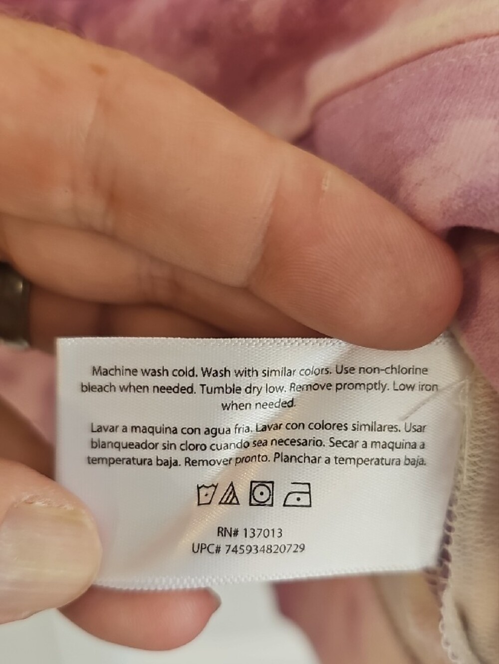 Wildfox Purple and Cream Star Tie-Dye Pullover - Picture 4 of 6